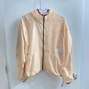 Adidas x Zoe Saldana Collection Windbreaker Jacket Halo Blush Pink Size M